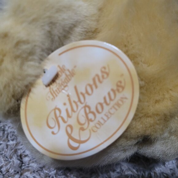 Dan Dee Ribbons & Bows Teddy Bear 16 inch Plush Blue Coat Stuffed Animal Toy - Picture 4 of 6